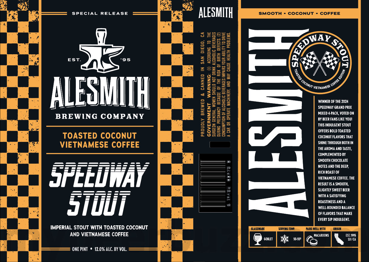AleSmith Adding Toasted Coconut Vietnamese Coffee Speedway Stout AleSmith Adding Toasted Coconut Vietnamese Coffee Speedway Stout
