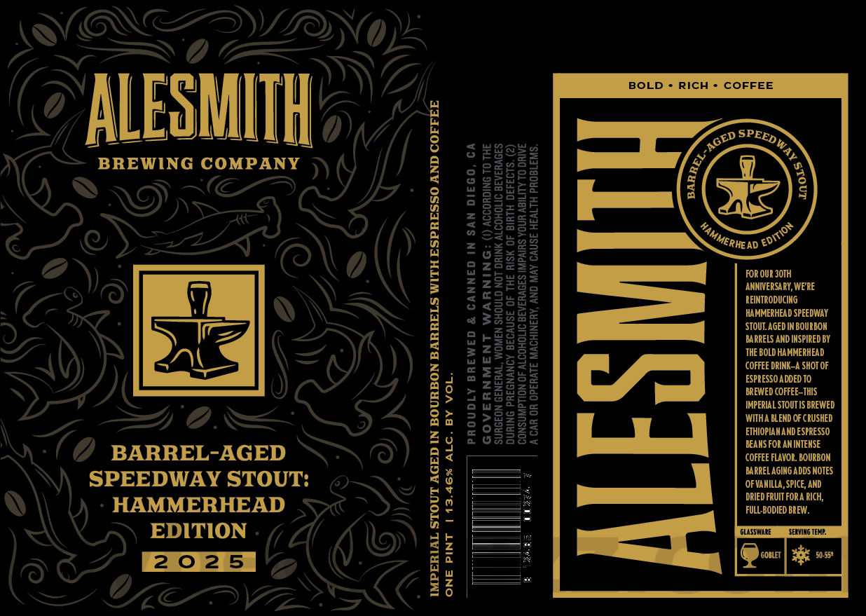 AleSmith Adding Barrel-Aged Speedway Stout: Hammerhead Edition 2025 AleSmith Adding Barrel-Aged Speedway Stout: Hammerhead Edition 2025