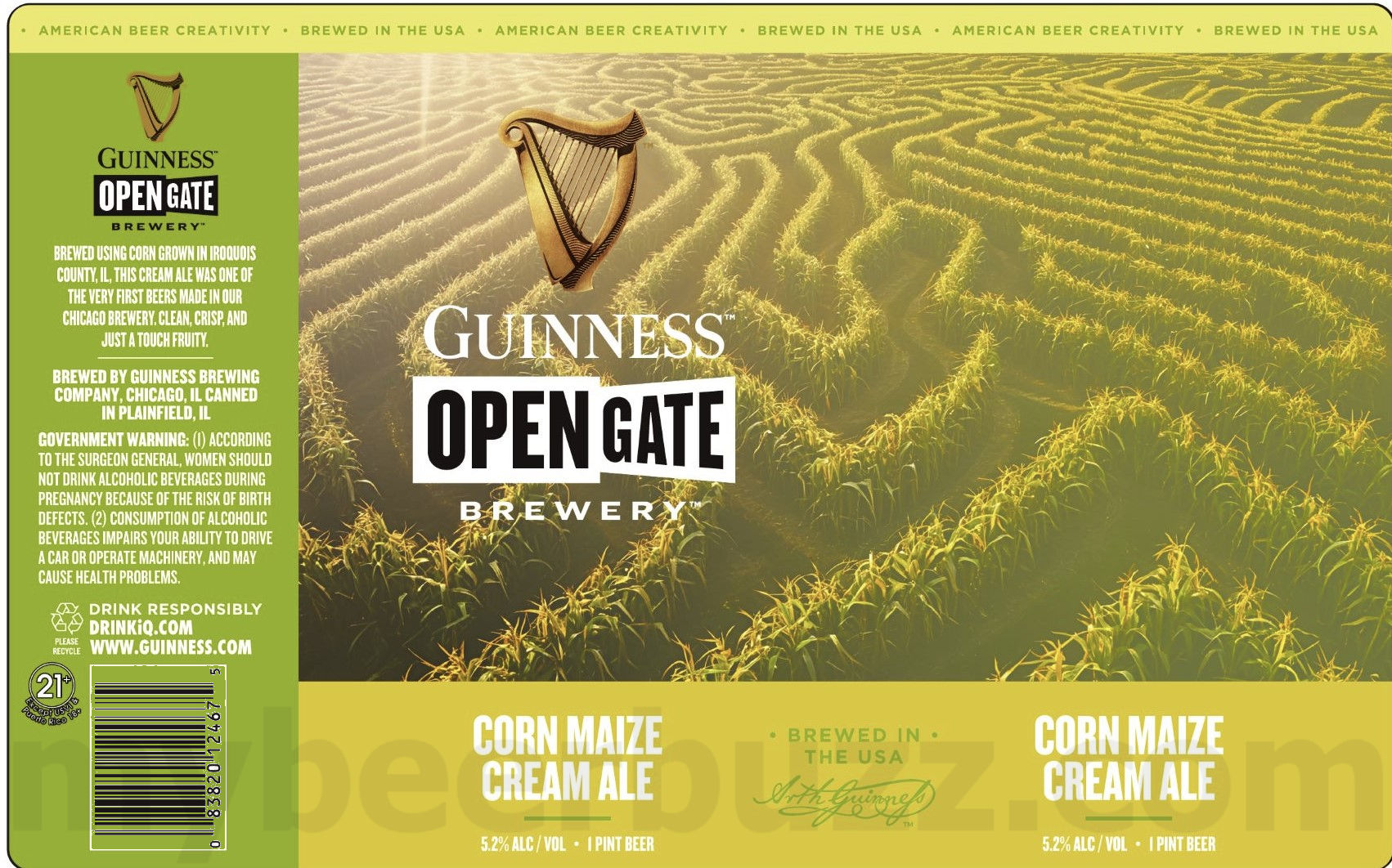 Guinness Open Gate Working On Kinzie Street Pale Ale & Corn Maize Cream Ale Guinness Open Gate Working On Kinzie Street Pale Ale & Corn Maize Cream Ale