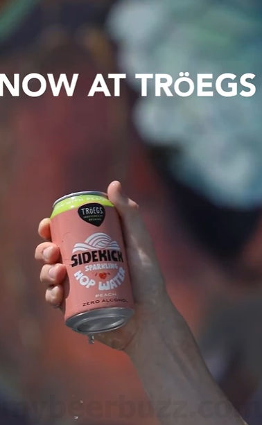 Tröegs Releasing Sidekick Sparkling Peach Hop Water Tröegs Releasing Sidekick Sparkling Peach Hop Water