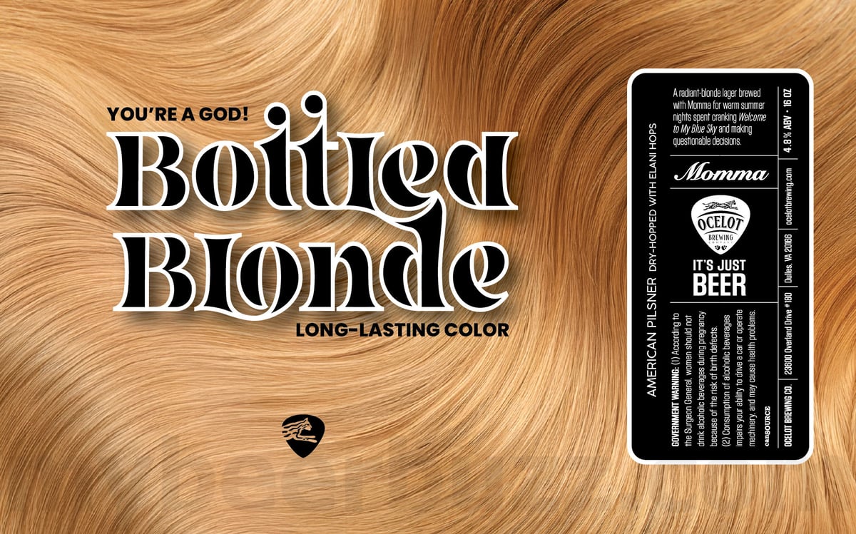 Momma x Ocelot Brewing Go Bottled Blonde for the Summer Momma x Ocelot Brewing Go Bottled Blonde for the Summer