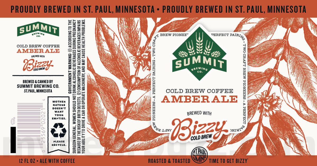 Summit Brewing & Bizzy Cold Brew Collaborate On Cold Brew Coffee Amber Ale Summit Brewing & Bizzy Cold Brew Collaborate On Cold Brew Coffee Amber Ale