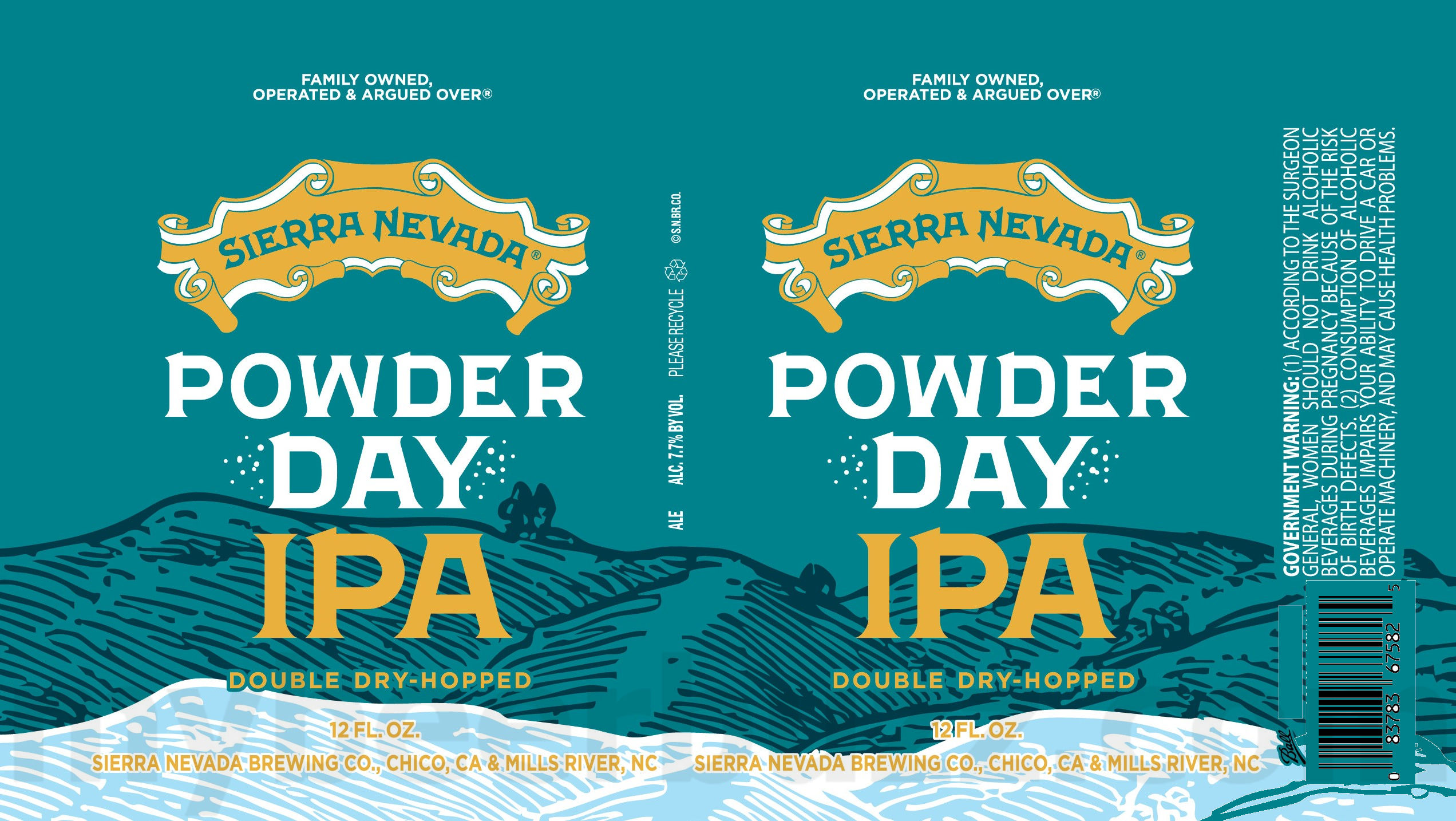 Sierra Nevada Updating Powder Day IPA & Skiesta Non-Collaboration Version Sierra Nevada Updating Powder Day IPA & Skiesta Non-Collaboration Version