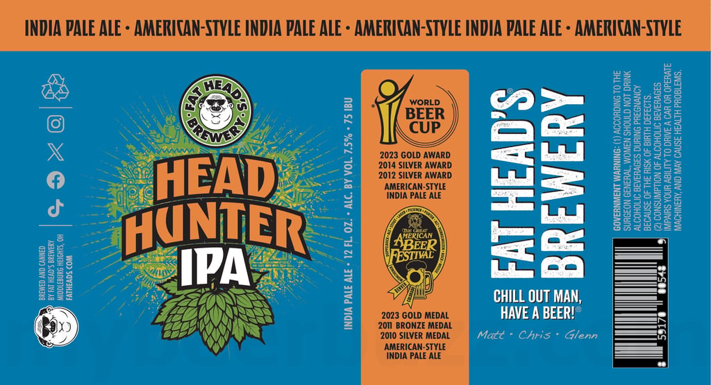 2025 Fat Head's Brewery Head Hunter IPA 12-oz Cans