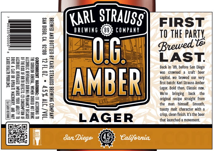 2026 Karl Strauss O.G. Amber 12-oz Bottles