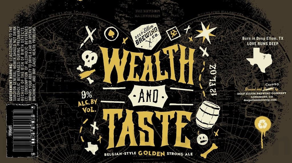 2025 Deep Ellum Brewing Wealth And Taste 12oz cans.