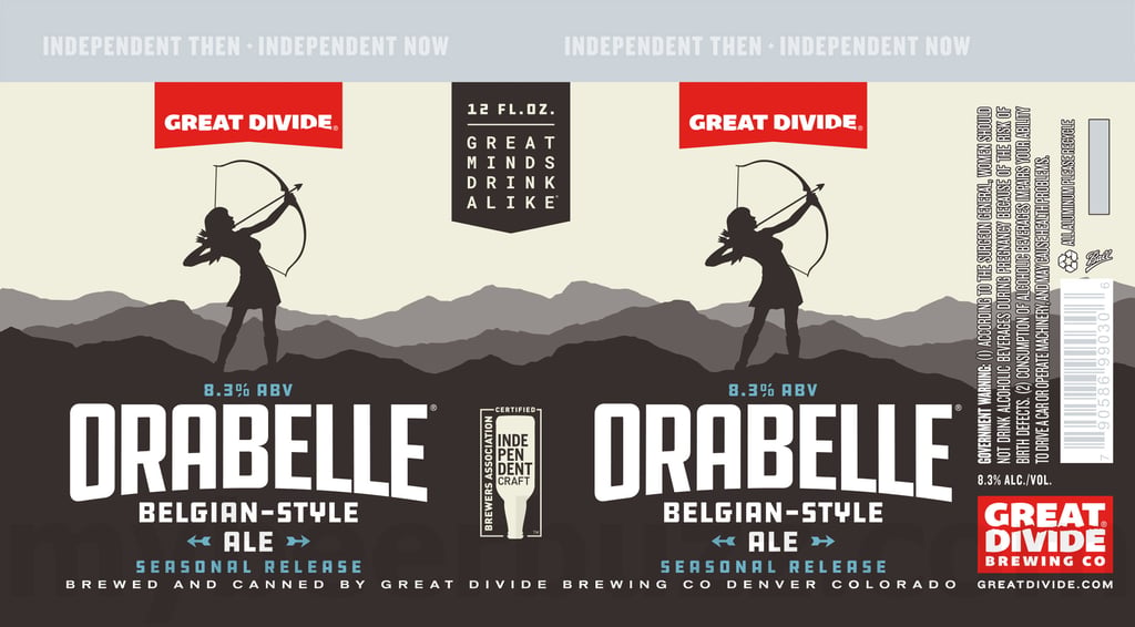 2025 Great Divide Orabelle 12oz Cans.