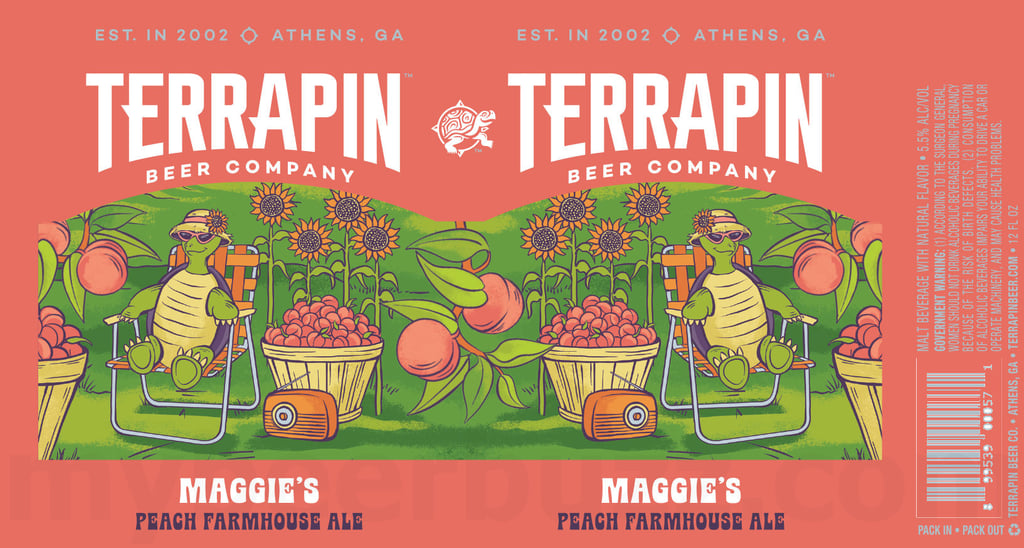 2026 Terrapin Maggie's Peach Farmhouse Ale 12-oz Cans