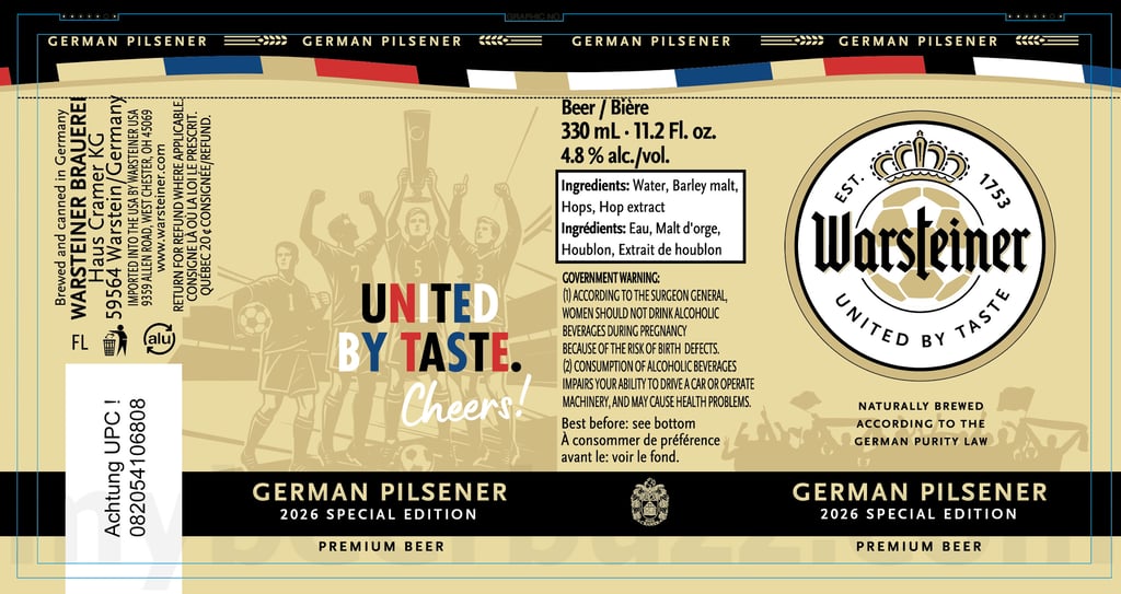 Warsteiner United By Taste German Pilsener 2026 Special Edition