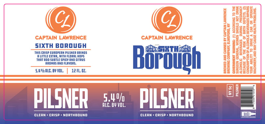 Captain Lawrence Adding 6th Borough Pilsner Cans 10/6 & More 7 2026 Captain Lawrence Sixth Borough Pilsner 12-oz Cans