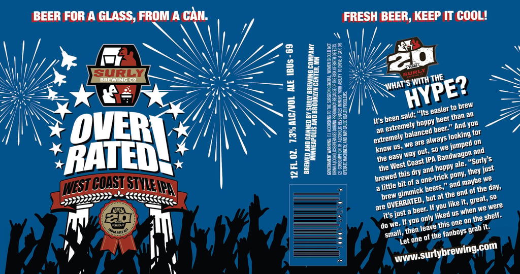 2026 Surly Overrated! 20th Anniversary 12-oz Cans