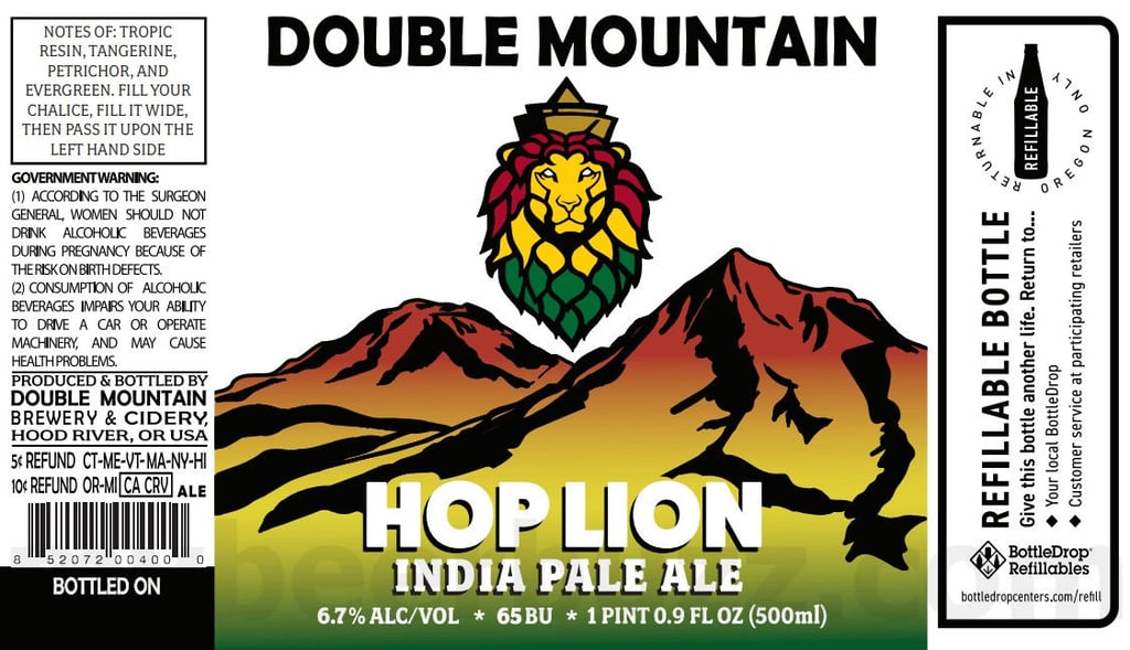2025 Double Mountain Hop Lion 500ml Bottles