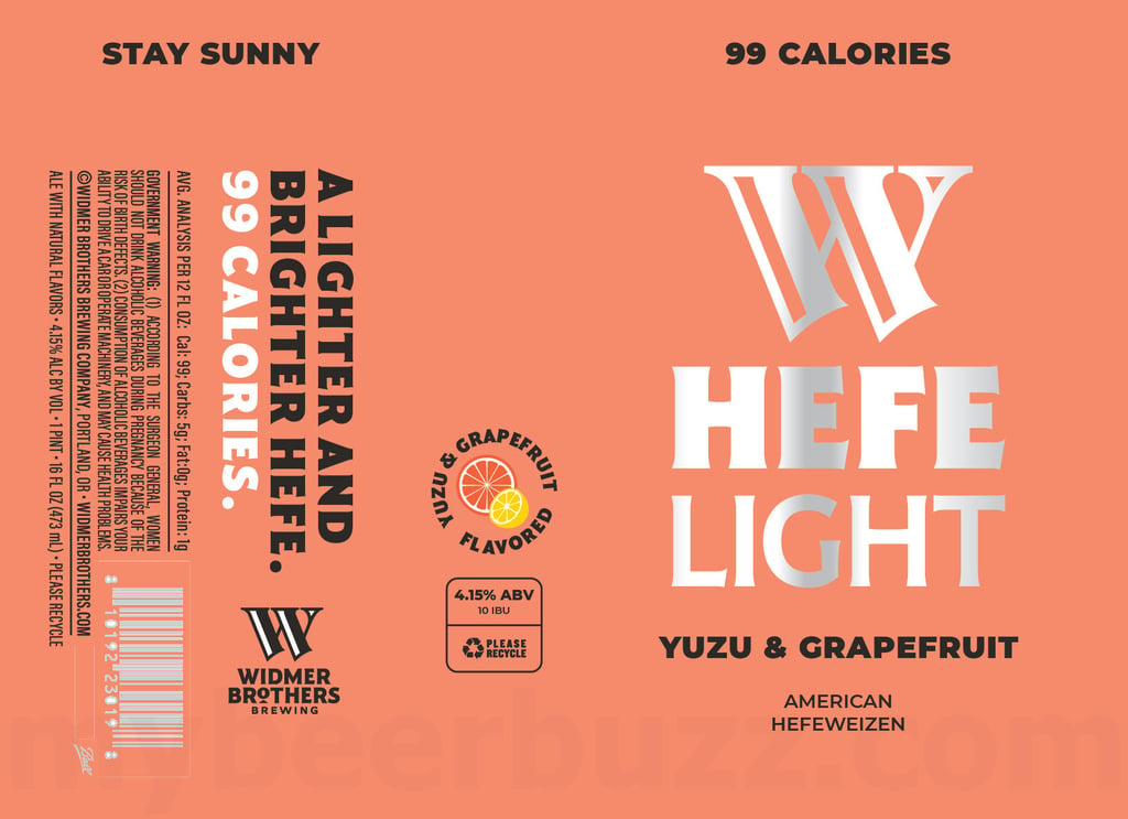 2025 Widmer Brothers Hefe Light Yuzu & Grapefruit 16-oz Cans
