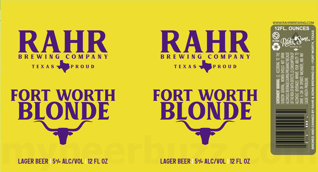 2026 Rahr & Sons Brewing Fort Worth Blonde 12-oz Cans