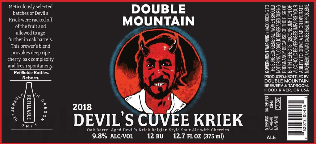 2025 DOuble Mountain Devil's Cuvee Kriek 12.7oz Bottles