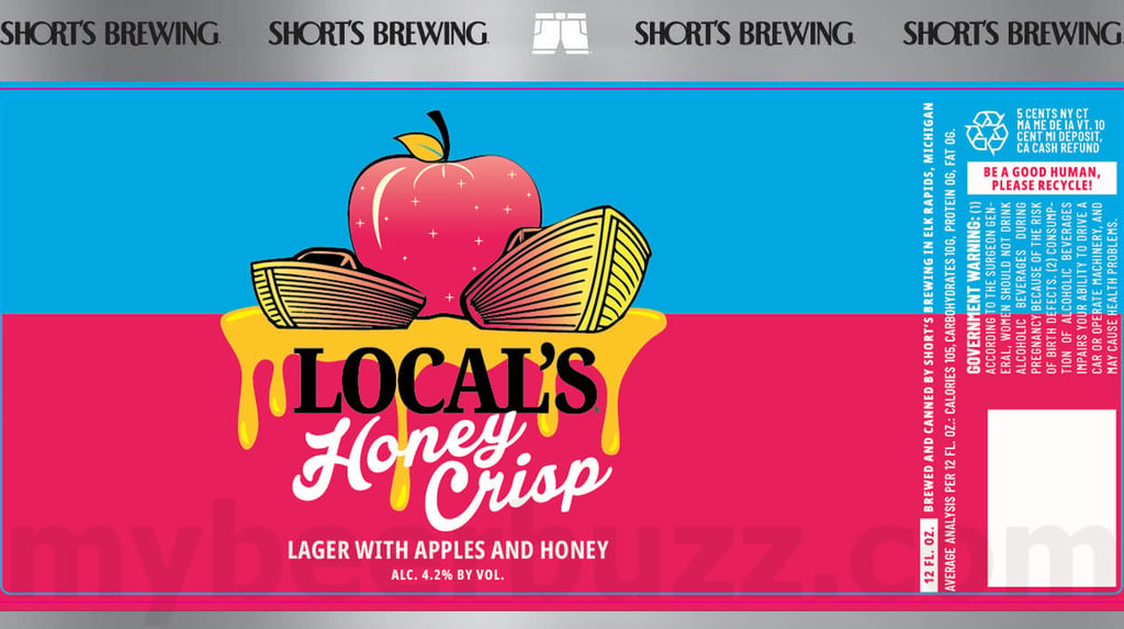 2025 Short's Brewing Local's Honey Crisp 12oz Cans
