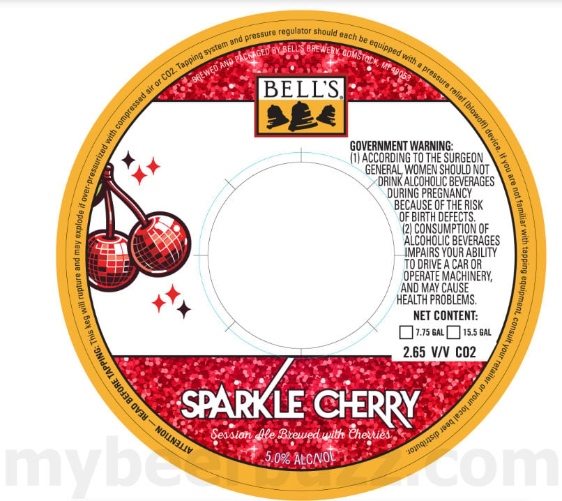 2025 Bell's Brewery Sparkle Cherry Keg Packaging