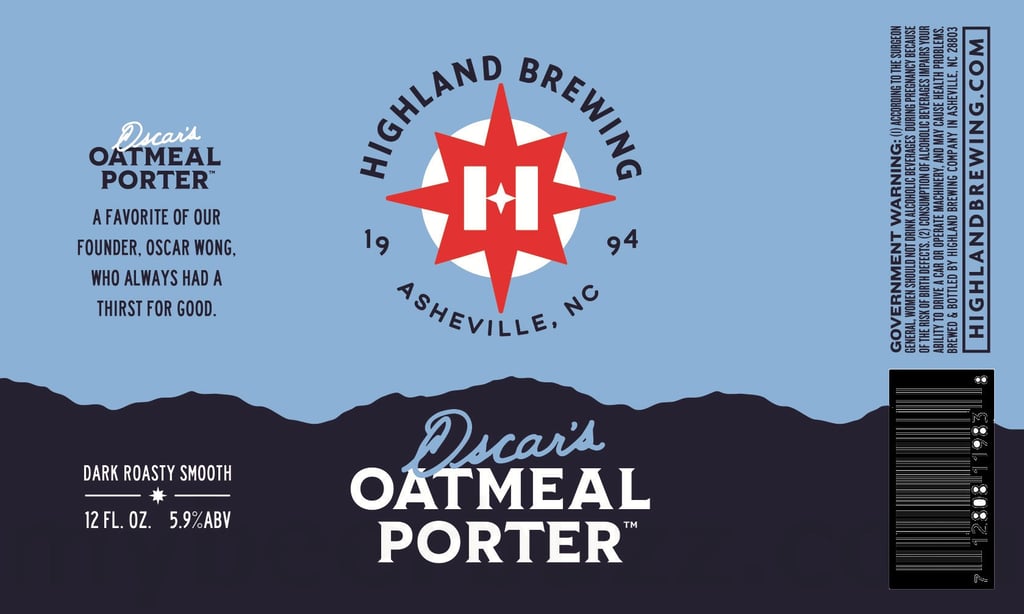 2025 Highland Brewing Oscar's Oatmeal Porter 12-oz Cans