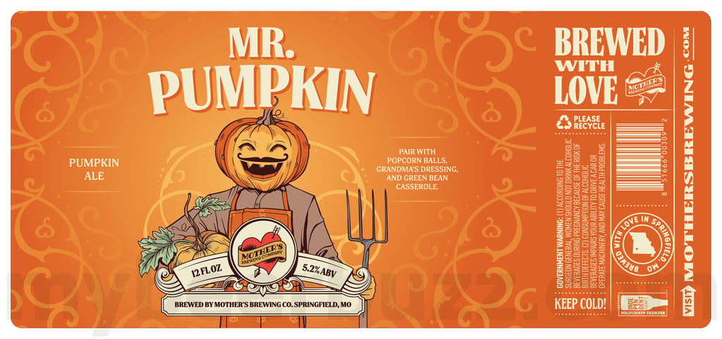 2025 Mother's Brewing Mr. Pumpkin 12oz Cans.