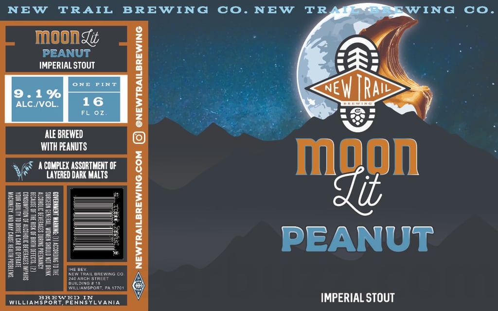 2025 New Trail brewing Mon Lit Peanut 16-oz Cans