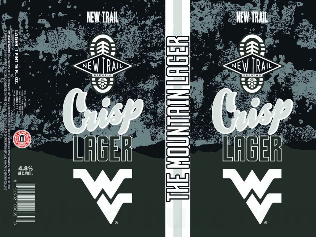2026 New Trail Crisp Lager West Virginia Mountaineers 16-oz Cans