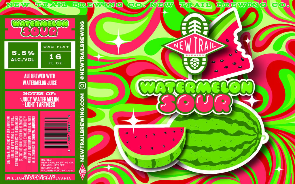 2026 New Trail Watrermelon Sour 16-oz Cans