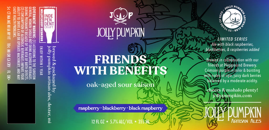 2025 Jolly Pumpkin Friends With Benefits 12-oz Cans