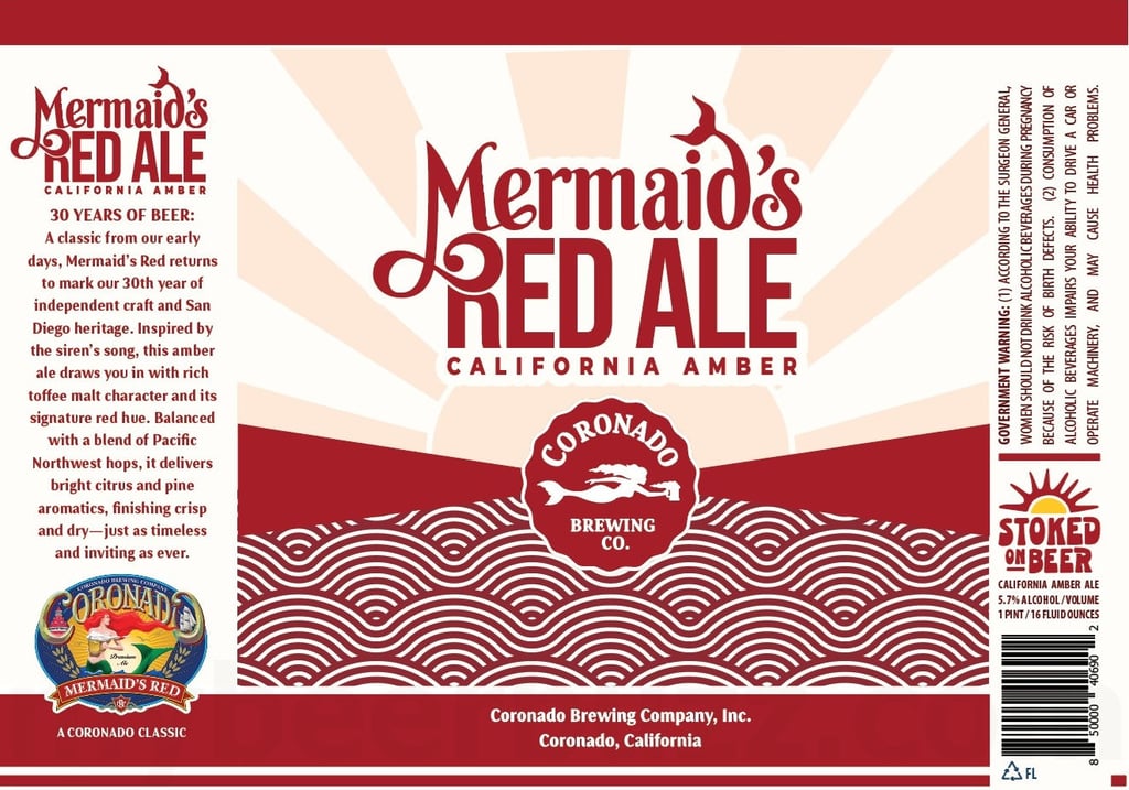 2026 Coronado Brewing Mermaid's Red Ale 16-oz Cans
