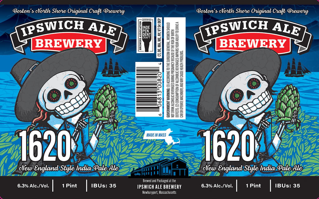 2025 Ipswich Ale Brewery 1620 NEIPA 16-oz Cans