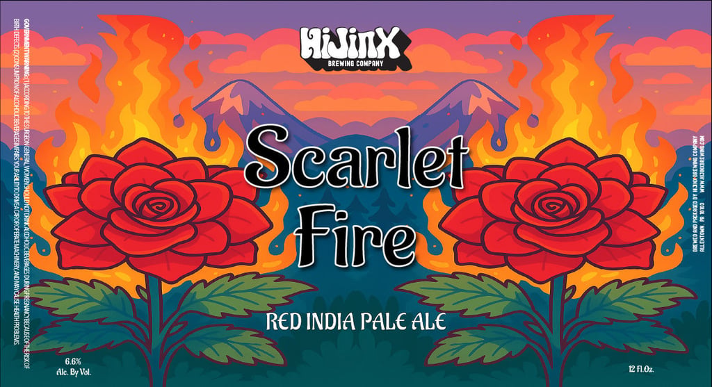 2025 HiJinx Brewing Scarlet Fire 12-oz Cans