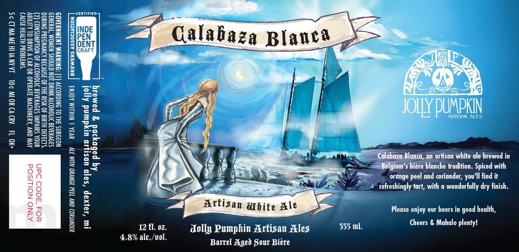 2025 Jolly Pumpkin Calabaza Blanca 12oz Cans