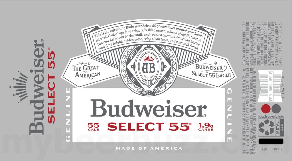 2026 Budweiser Select 55 12-oz Cans