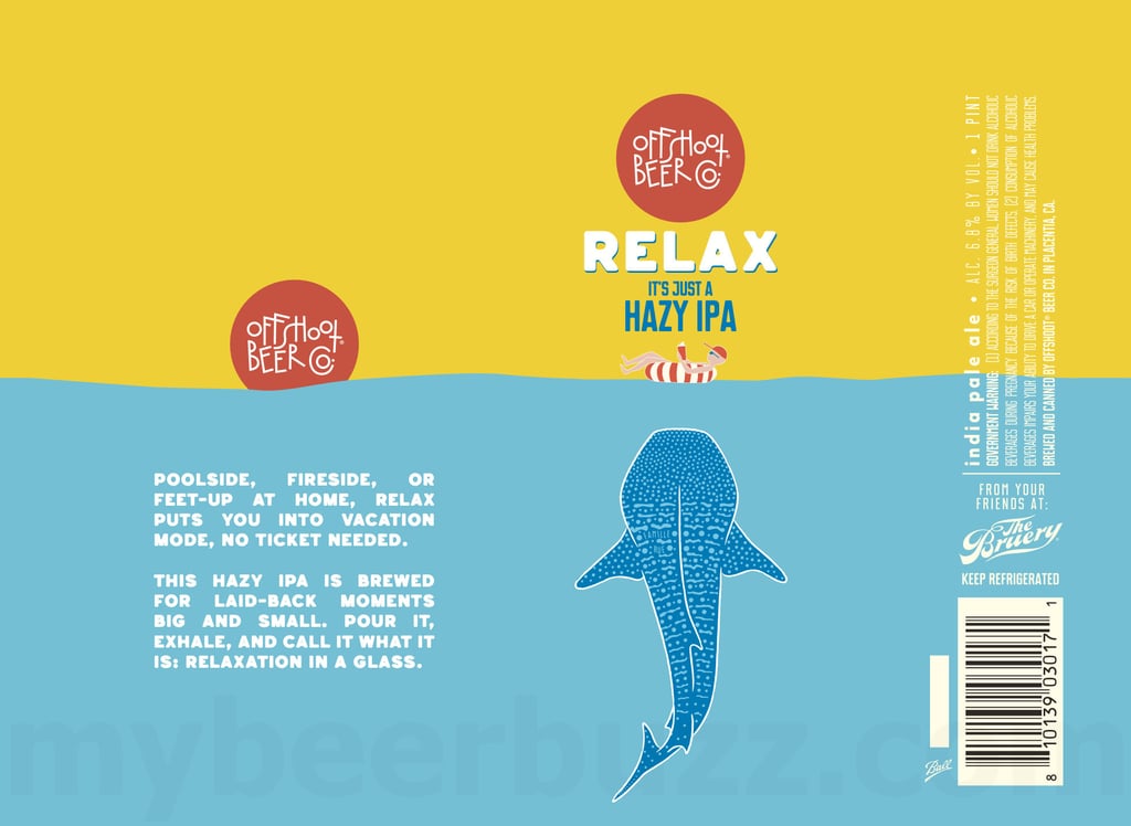 2025 Offshoot Beer Relax It's Just A Hazy IPA 16-oz Cans