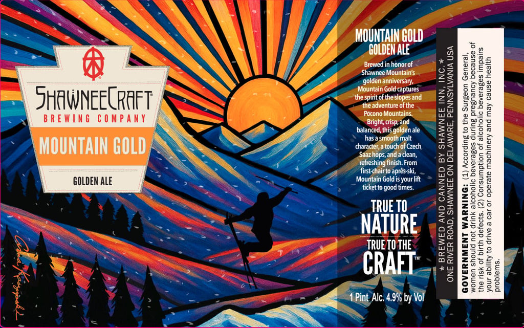 2025 Shawnee Craft Mountain Gold 16-oz Cans
