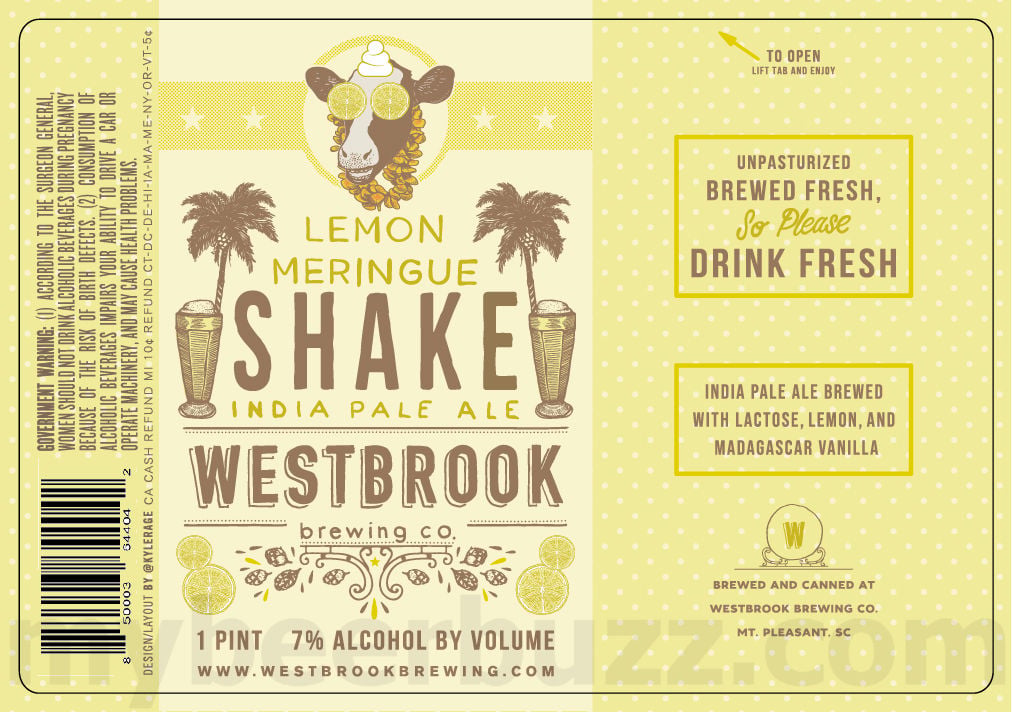 Westbrook Brewing 2025 Lemon Meringue Shake IPA 16oz Cans