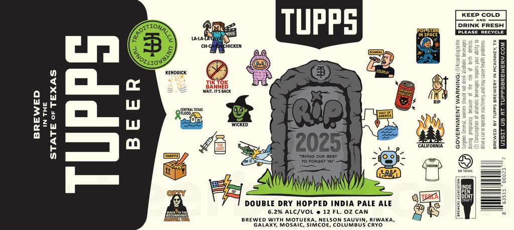 2025 Tupps Beer R.I.P. 2025 12-oz Cans