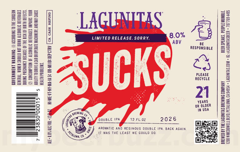 2026 Lagunitas Sucks 12-oz Cans