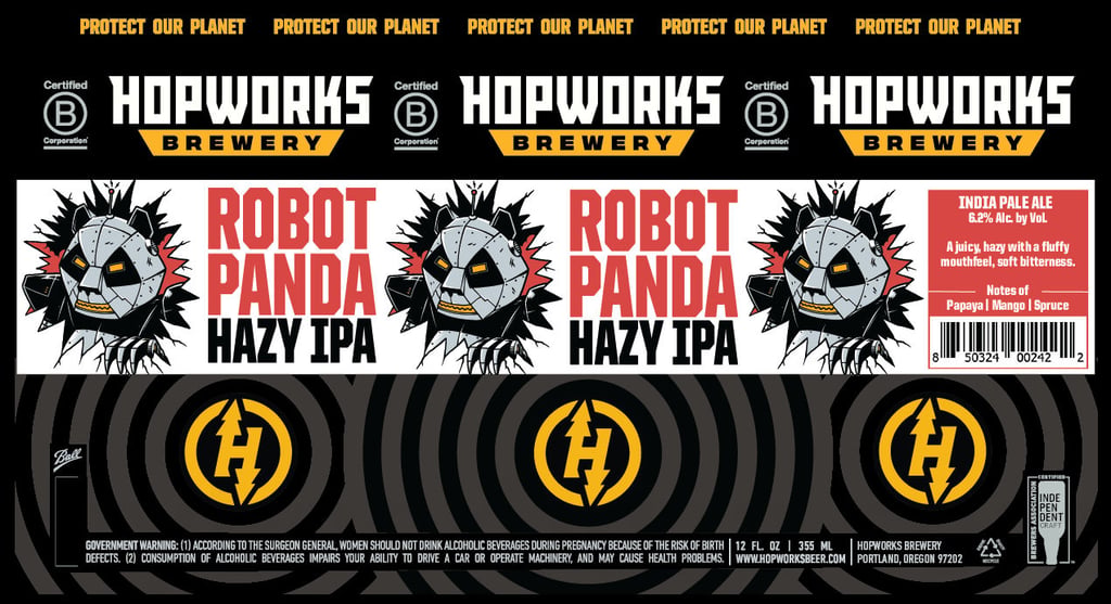 2026 Hopworks Robot Panda 12-oz Cans