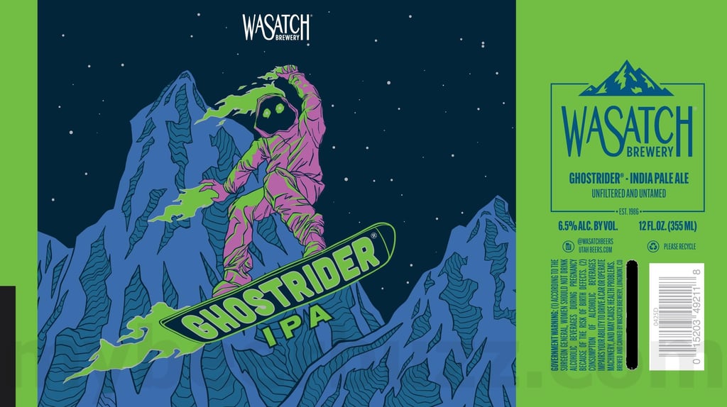 2025 Wasatch Ghostrider IPA 12oz cans