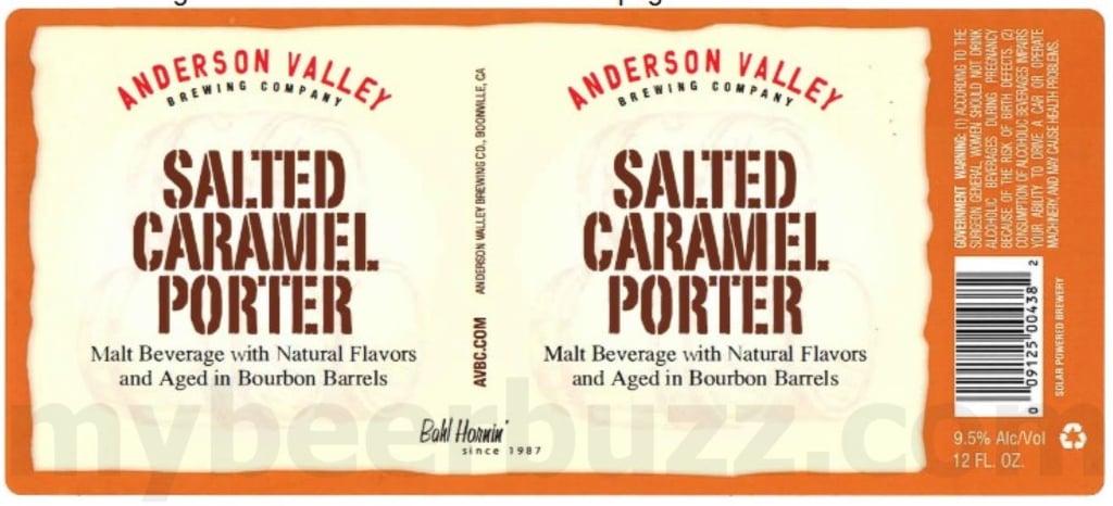 2025 Anderson Valley Salted Caramel Porter 12oz Cans