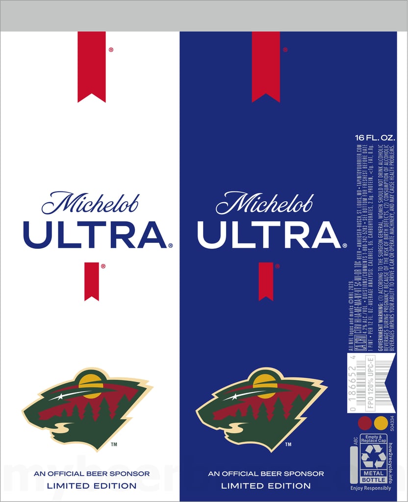 Michelob ULTRA Adding Athlete Packaging : Serena Williams, Anthony Davis, Nneka Ogwumike, Alex Morgan, Jimmy Butler, Vegas Golden Knights & Brooks Kopepka / Hockey Cans 11 2026 Michelob Ultra Hockey 16-oz Cans