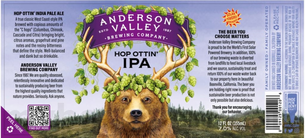 2025 Anderson valley Hop Ottin' IPA 12oz Cans