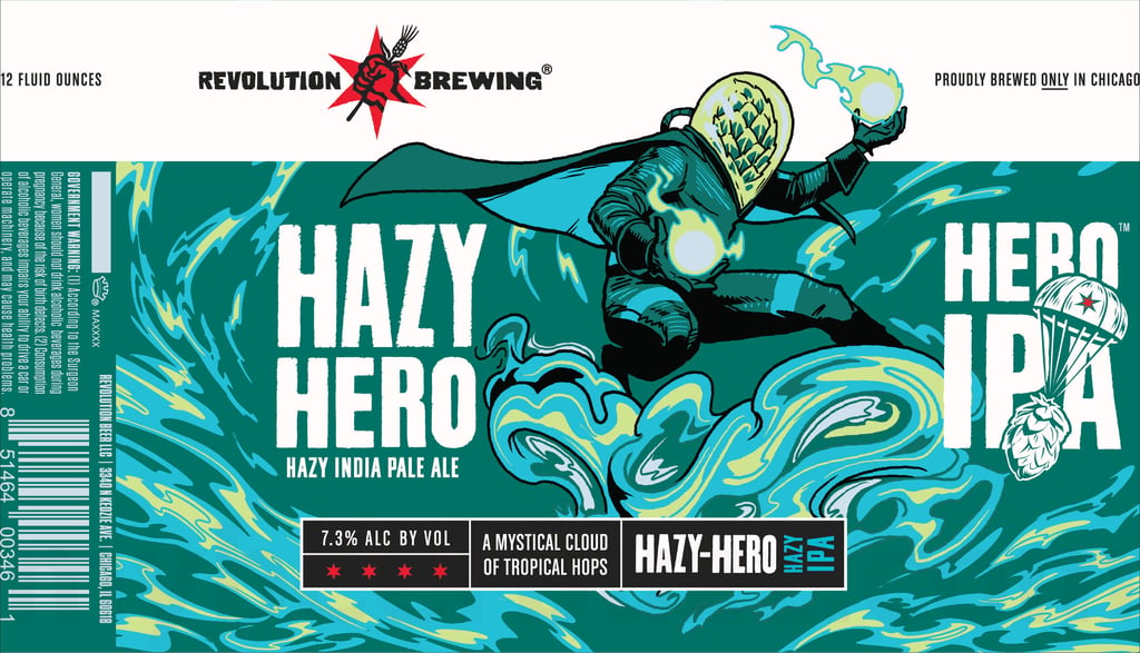 2025 Revolution Brewing Hazy Hero 12-oz Cans