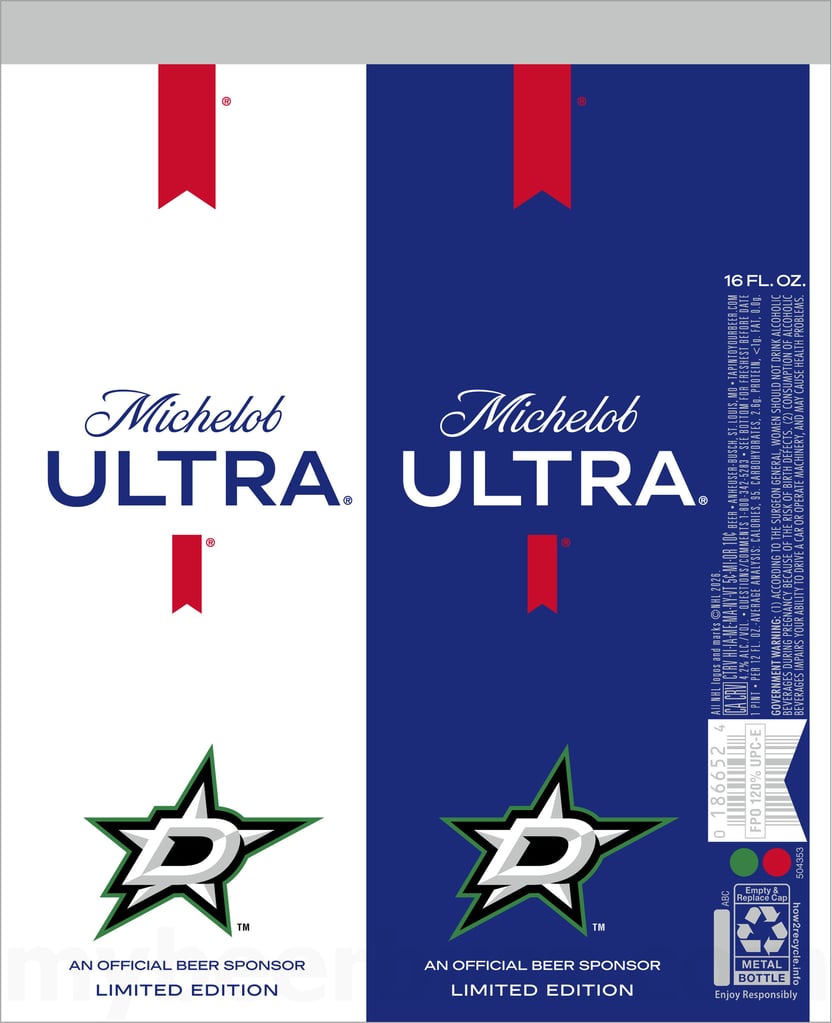 2026 Michelob Ultra Hockey 16-oz Cans