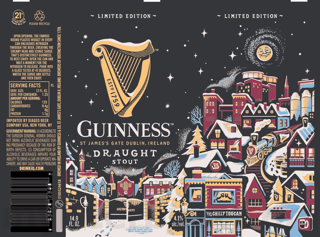 2025 Guinness Limited Edition Winter In Dublin 14.9oz cans.