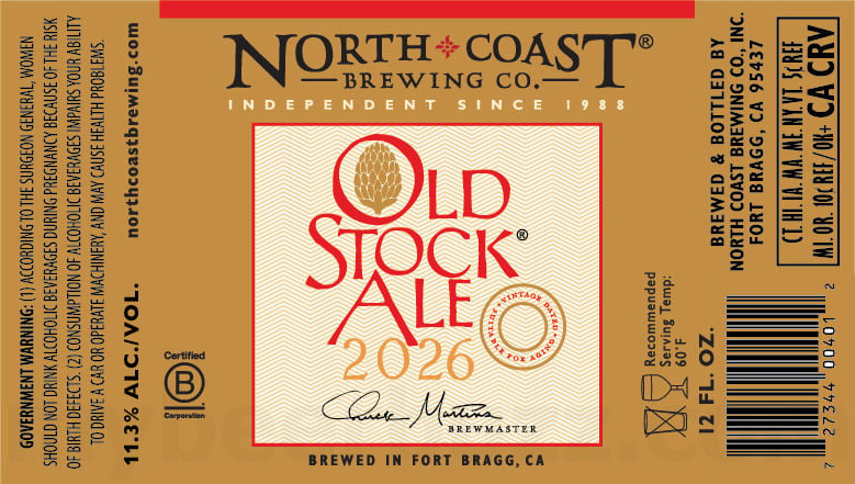 2026 North Coast Brewing Old Stock Ale 2026