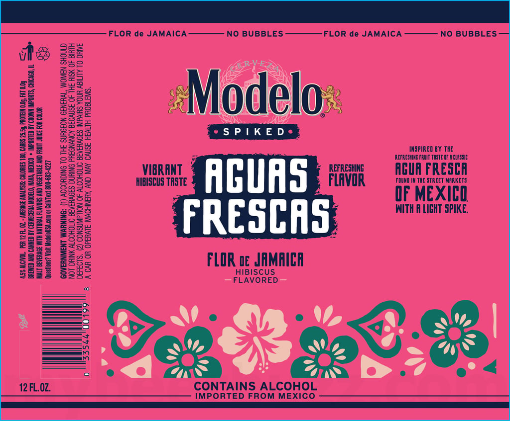 2025 Modelo SPiked Aguas Frescas Flor De Jamaica 12-oz Cans
