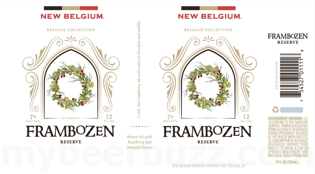 2025 New Belgium Brewing Frambozen Reserve 12oz Cans.