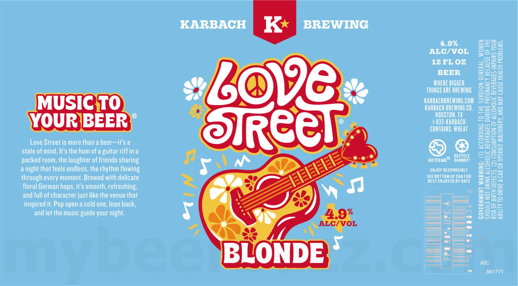 2026 Karbach Brewing Love Street Blonde 12-oz Cans