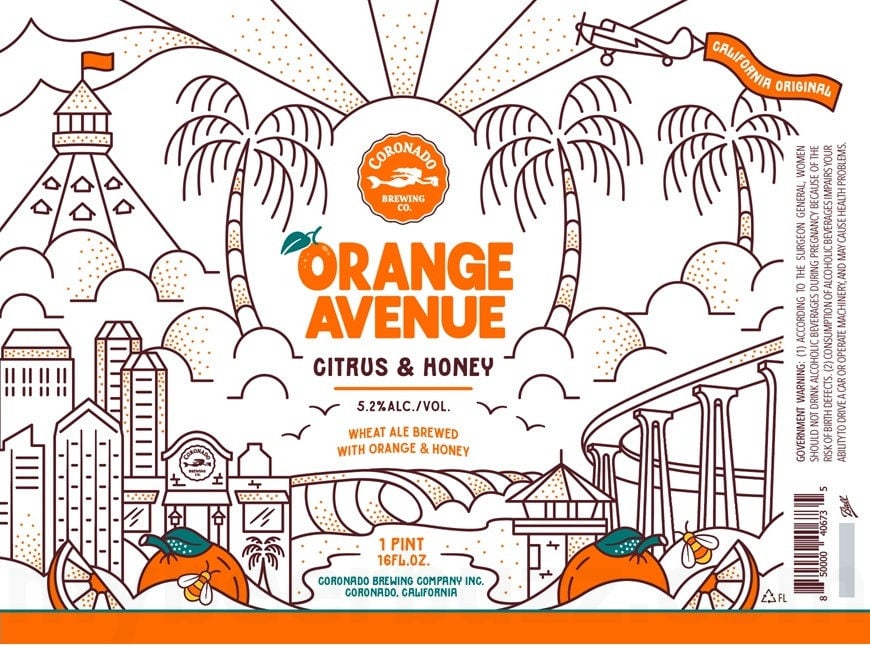 2025 Coronado Brewing Orange Avenue 16-oz Cans